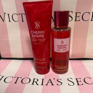 Victoria's Secret Cherry Desire Fragrance Mist and lotion set